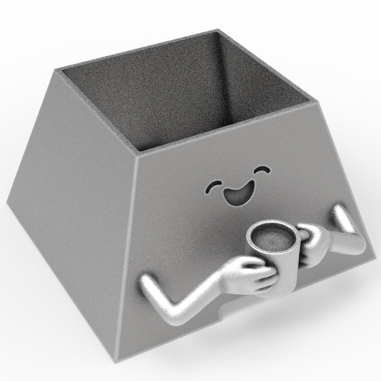 HAPPY FACE COFFEE CUP PLANTER POT