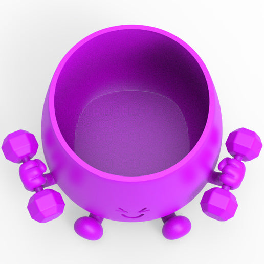 HAPPY FACE GYM BUDDY PLANTER POT