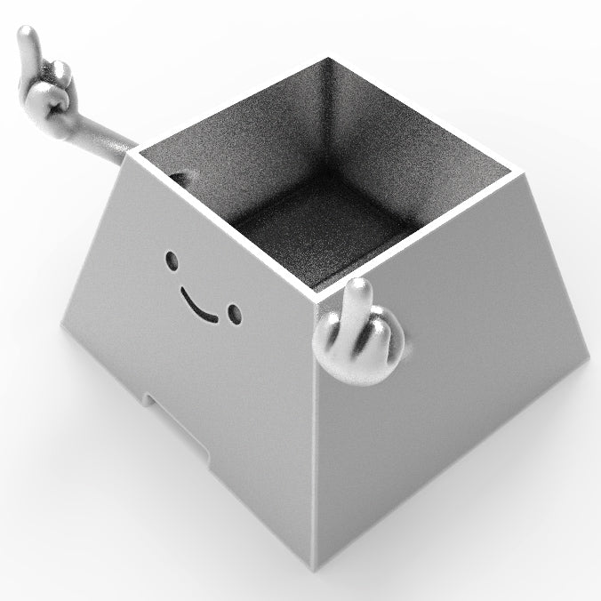 HAPPY FACE MIDDLE FINGER PLANTER POT