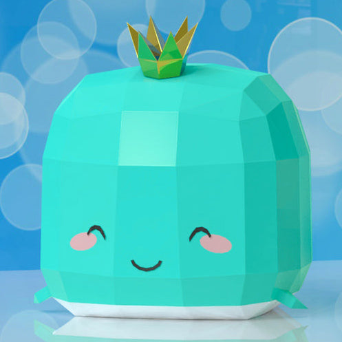 Whale with crown