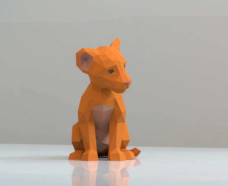 Seated Lion Cub
