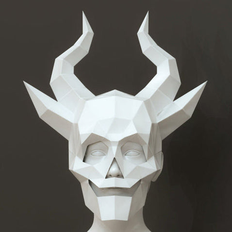 Skull with Horns Mask