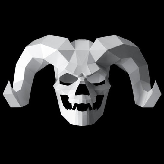 Skull with horn mask