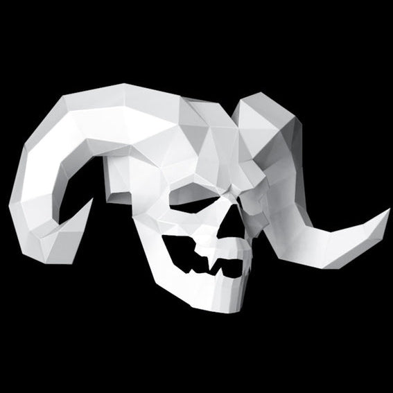 Skull with horn mask