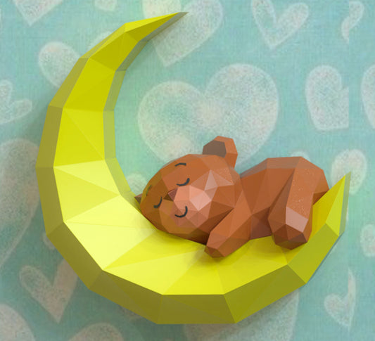 Bear Sleeping On Moon