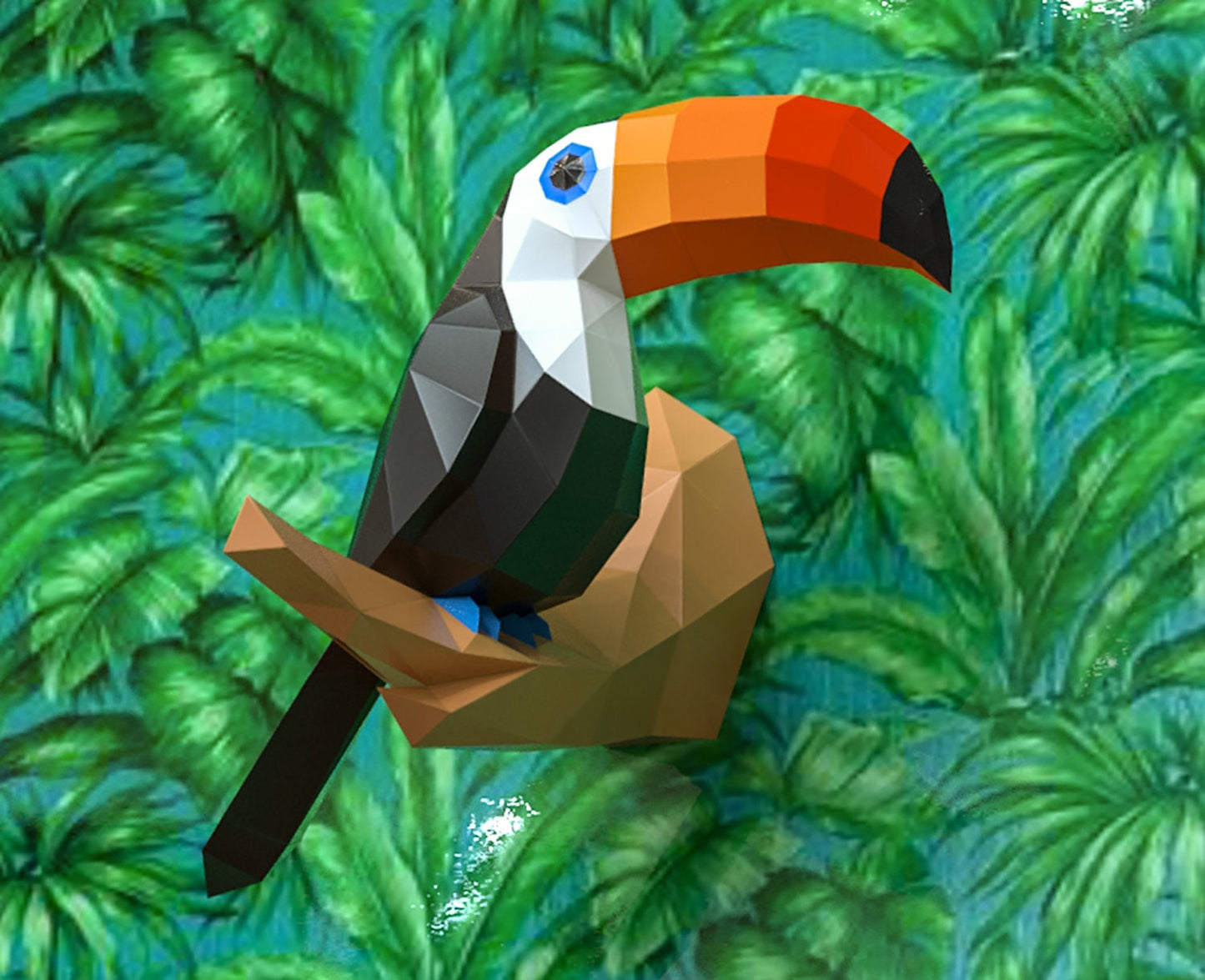 papercraft toucan, papercraft bird, diy papercraft, diy papercraft bird, beautiful papercraft, papercraft gifts, low poly bird, paper model bird, toucan, paper sculpture bird, best papercraft design
