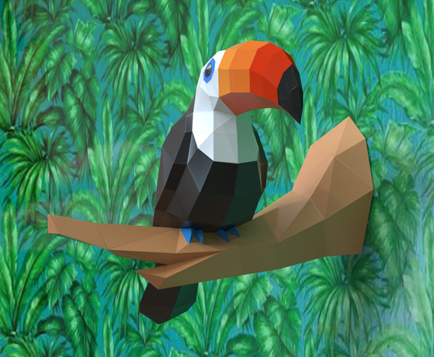 papercraft toucan, papercraft bird, diy papercraft, diy papercraft bird, beautiful papercraft, papercraft gifts, low poly bird, paper model bird, toucan, paper sculpture bird, best papercraft design