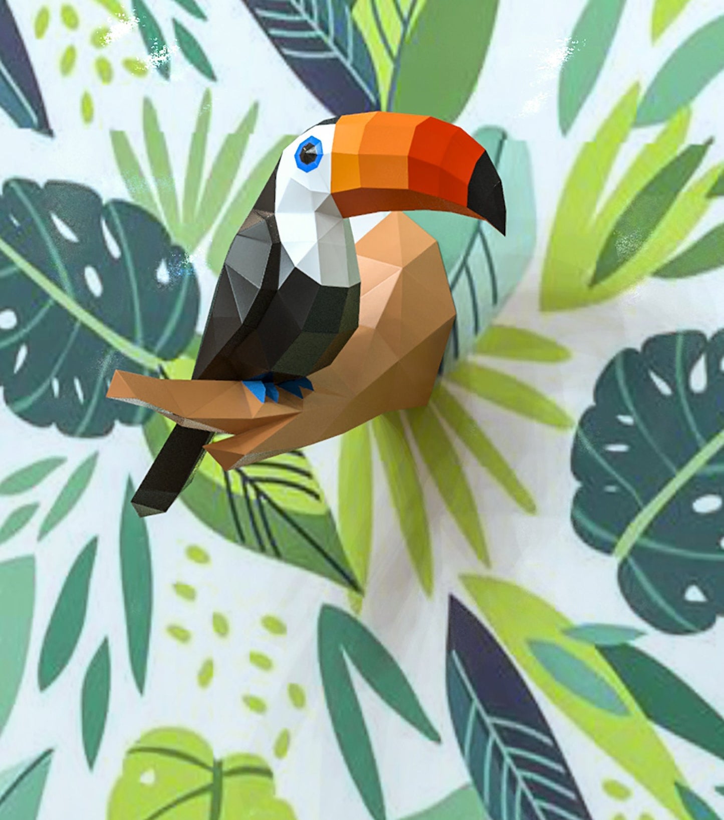 papercraft toucan, papercraft bird, diy papercraft, diy papercraft bird, beautiful papercraft, papercraft gifts, low poly bird, paper model bird, toucan, paper sculpture bird, best papercraft design
