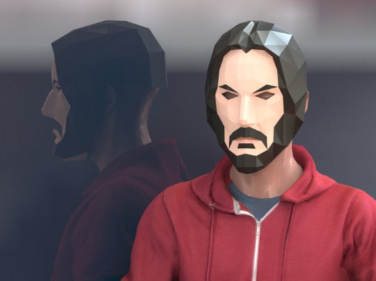 Bearded Man Mask
