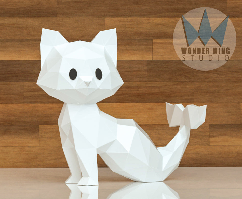 Papercraft World | Cat Paper Mask | Papercraft Cat Art
