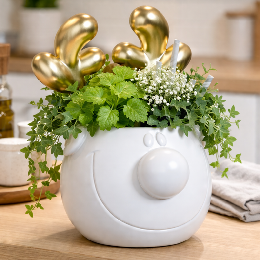 DEER BOWL PLANTER POT