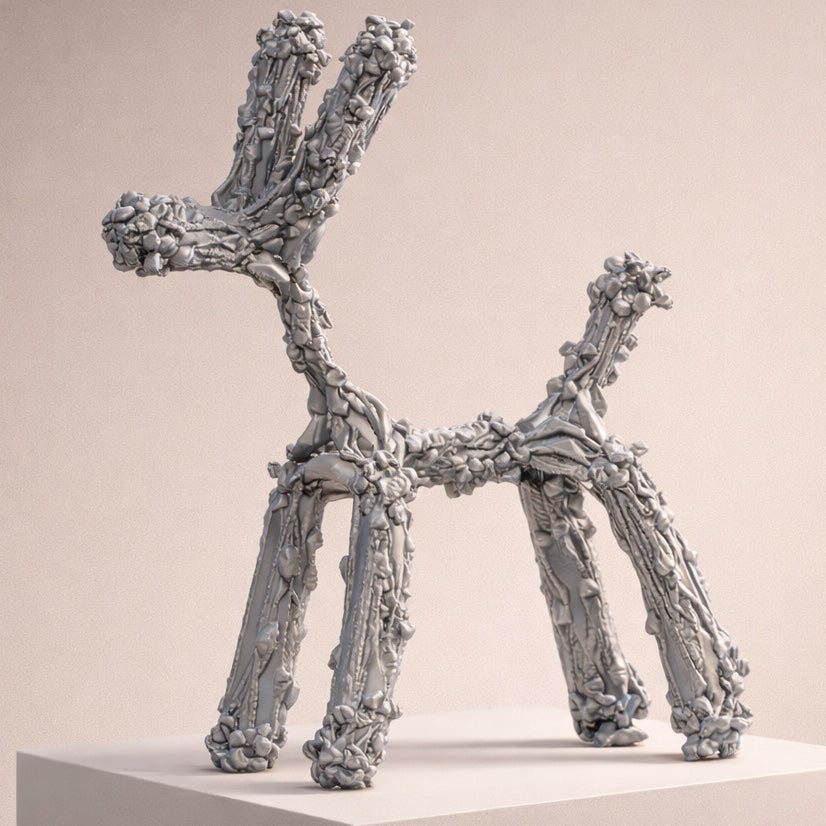ABSTRACT DOG SCULPTURE