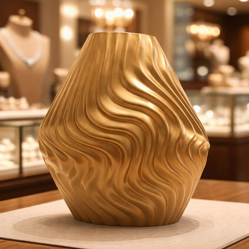 SCULPTURAL WAVE VASE