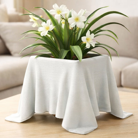 FABRIC DRAPED VASE