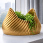 FLUTED RIBBED PLANTER POT