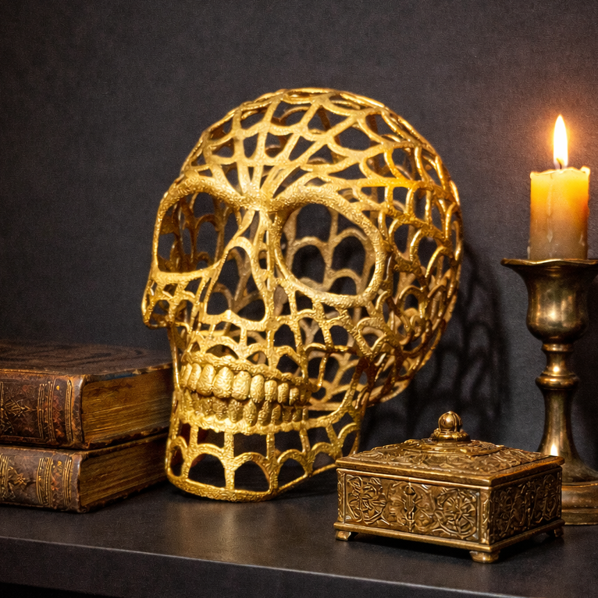 LATTICE SKULL SCULPTURE