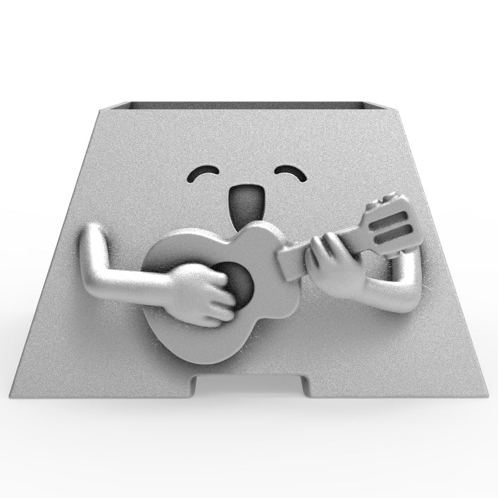 HAPPY FACE GUITAR PLANTER POT