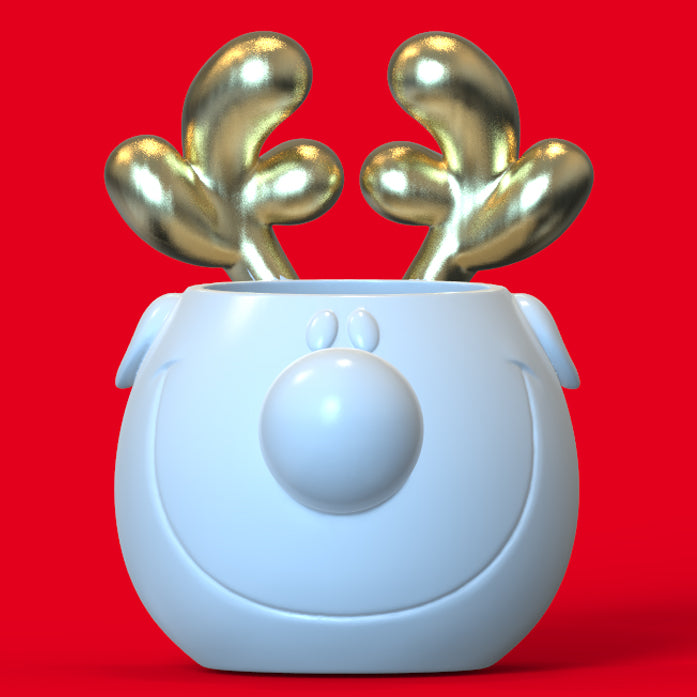 DEER BOWL PLANTER POT