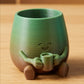 HAPPY FACE COFFEE CUP PLANTER POT