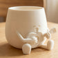 HAPPY FACE GUITAR PLANTER POT
