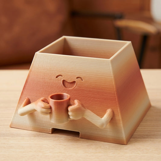 HAPPY FACE COFFEE CUP PLANTER POT