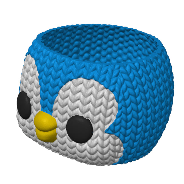 KNITTED PENGUIN PLANTER / HOLDER