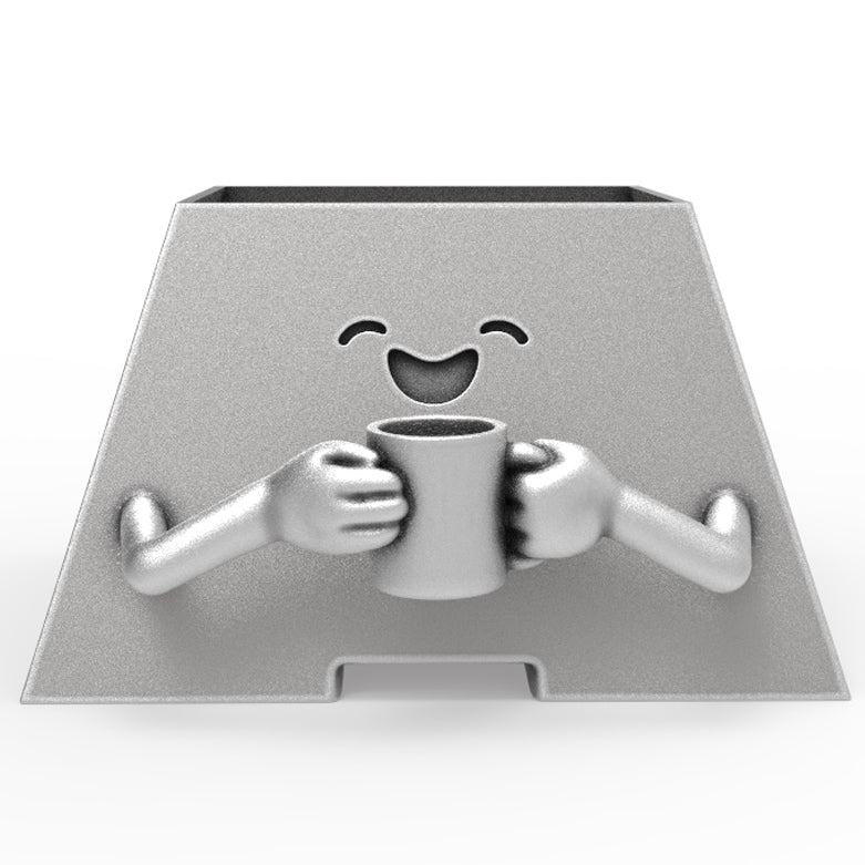 HAPPY FACE COFFEE CUP PLANTER POT