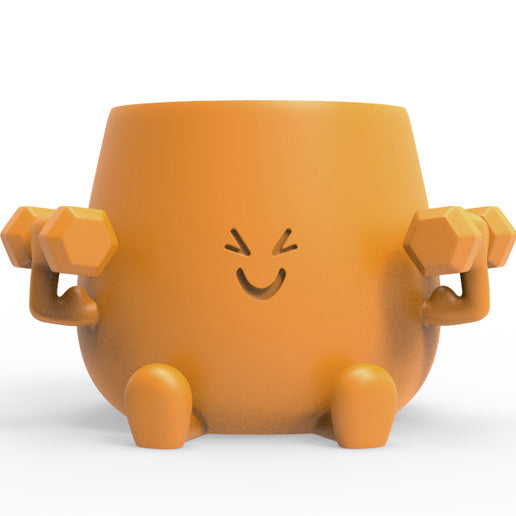 HAPPY FACE GYM BUDDY PLANTER POT