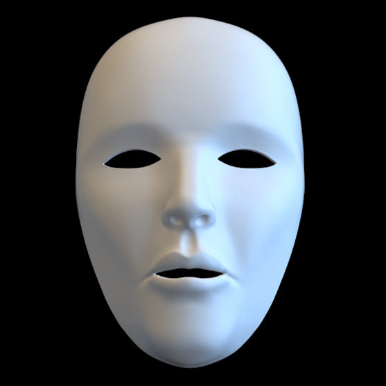 WHITE FACE BUCKETHEAD MASK