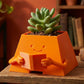 HAPPY FACE BOOK LOVER PLANTER POT
