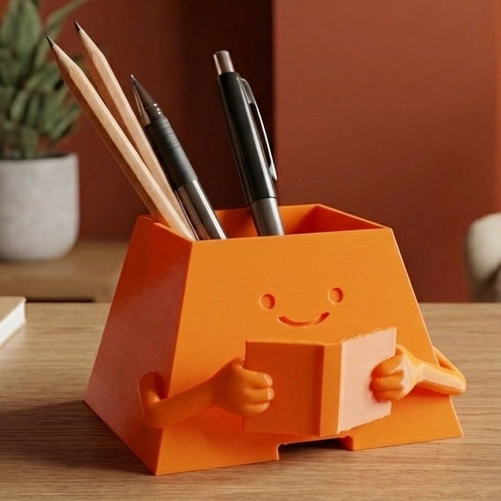 HAPPY FACE BOOK LOVER PLANTER POT