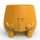 HAPPY FACE READING BOOK PLANTER POT