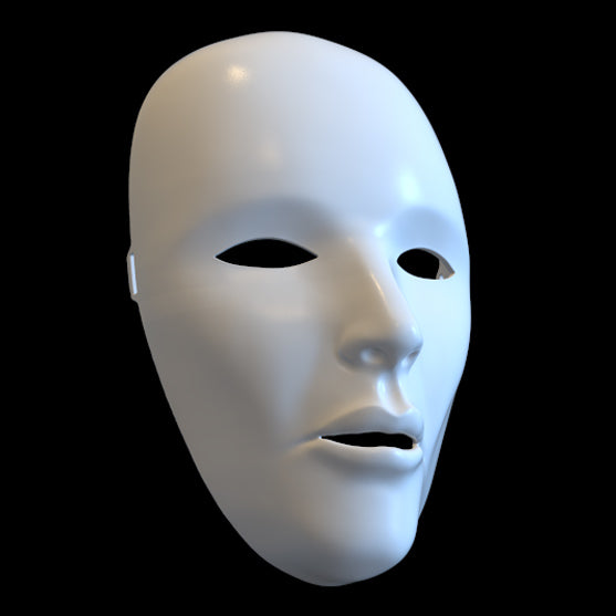 WHITE FACE BUCKETHEAD MASK