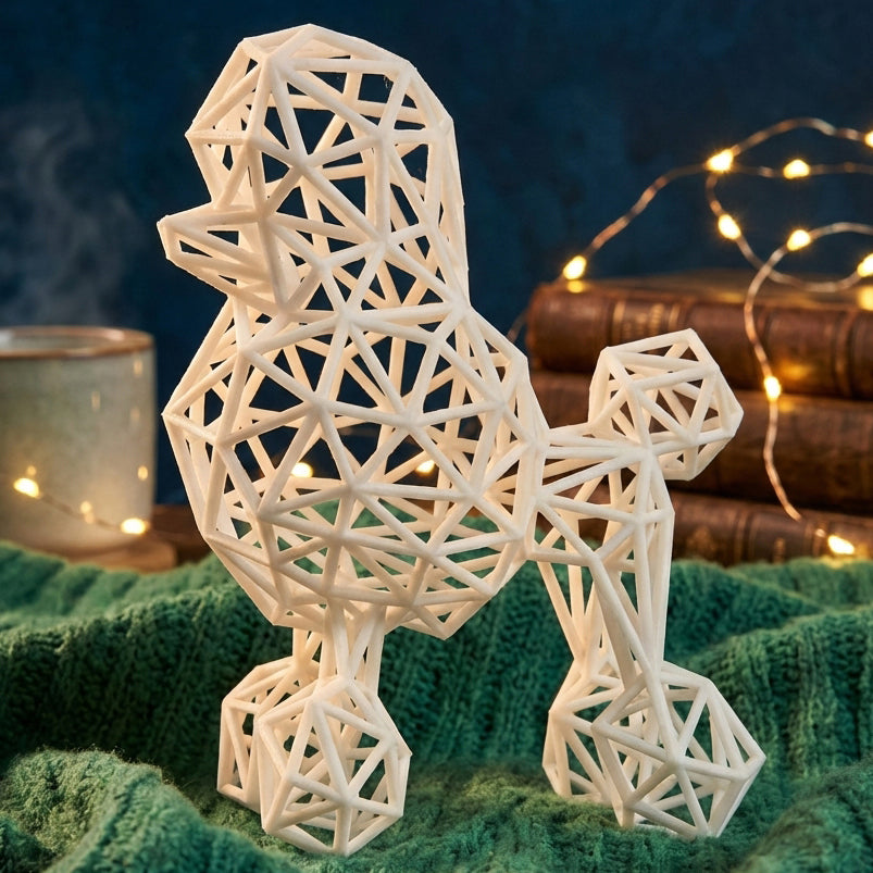 Lattice Poodle Sculpture – Light & Stylish Decor