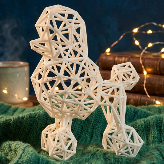 Lattice Poodle Sculpture – Light & Stylish Decor