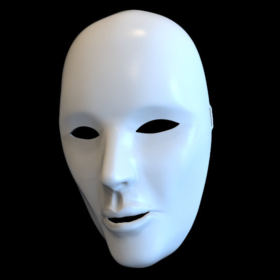 WHITE FACE BUCKETHEAD MASK