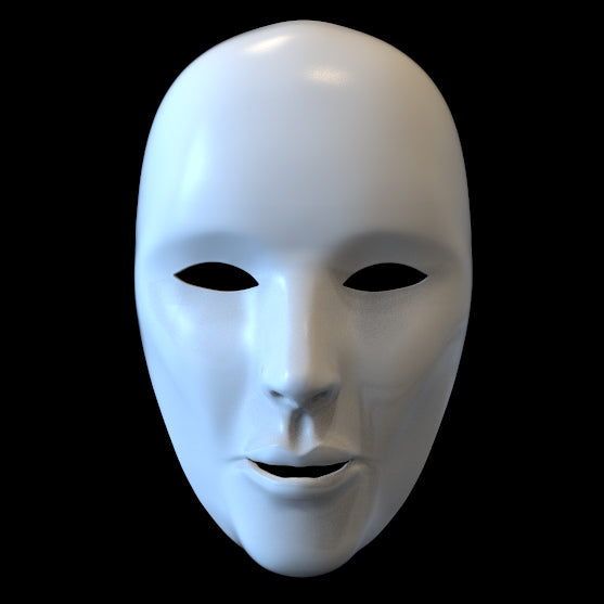 WHITE FACE BUCKETHEAD MASK