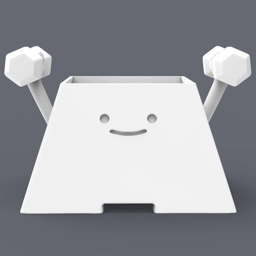 HAPPY FACE GYM BUDDY PLANTER POT