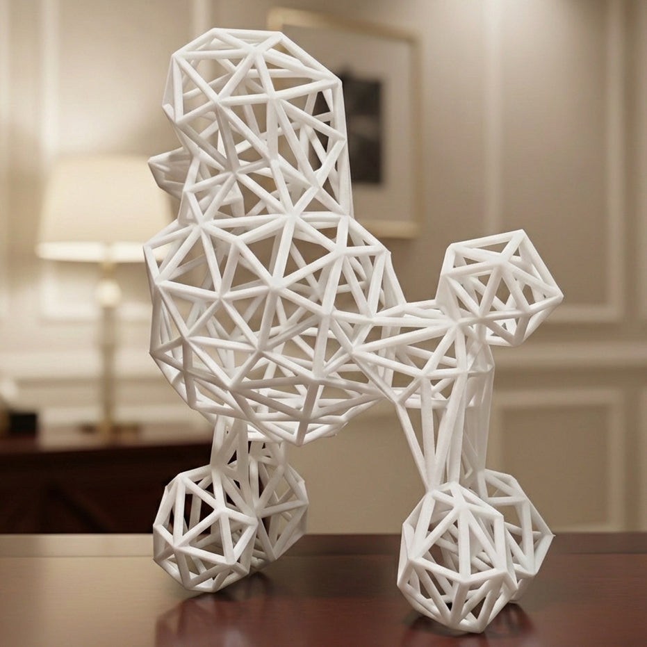 Lattice Poodle Sculpture – Light & Stylish Decor