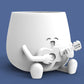 HAPPY FACE GUITAR PLANTER POT