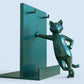 LOW POLY CAT BOOKEND HOLDER