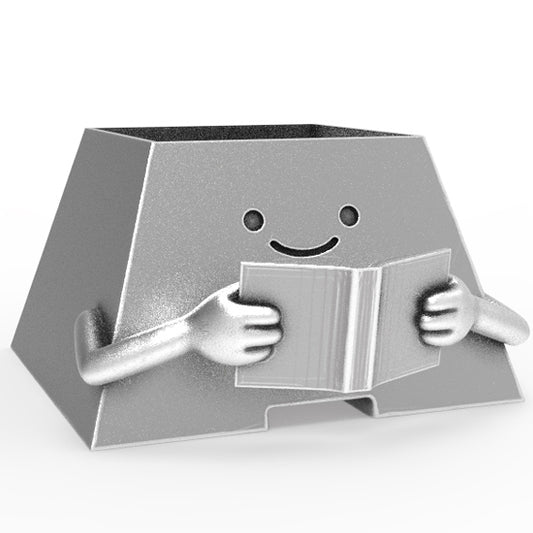 HAPPY FACE BOOK LOVER PLANTER POT