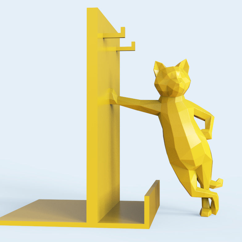 LOW POLY CAT BOOKEND HOLDER