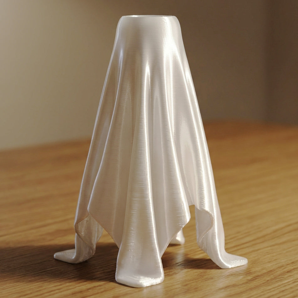 FABRIC DRAPED VASE