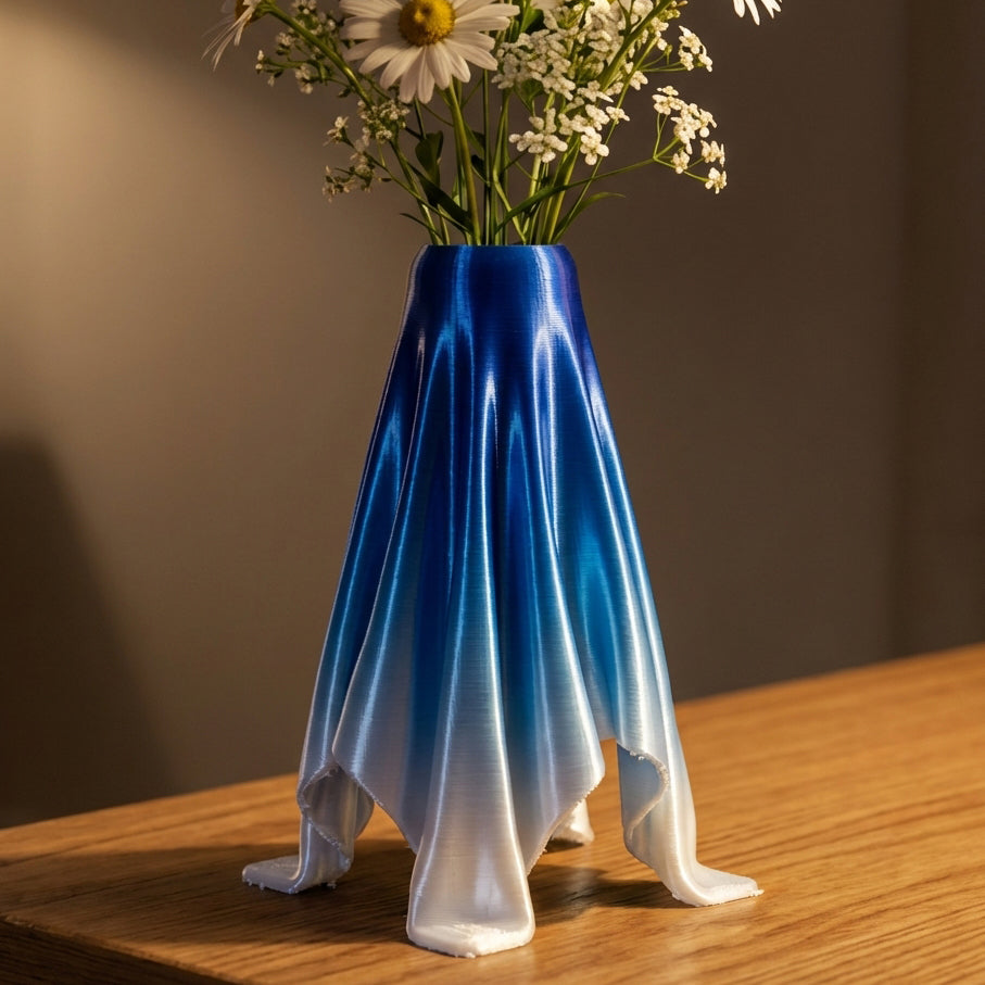 FABRIC DRAPED VASE