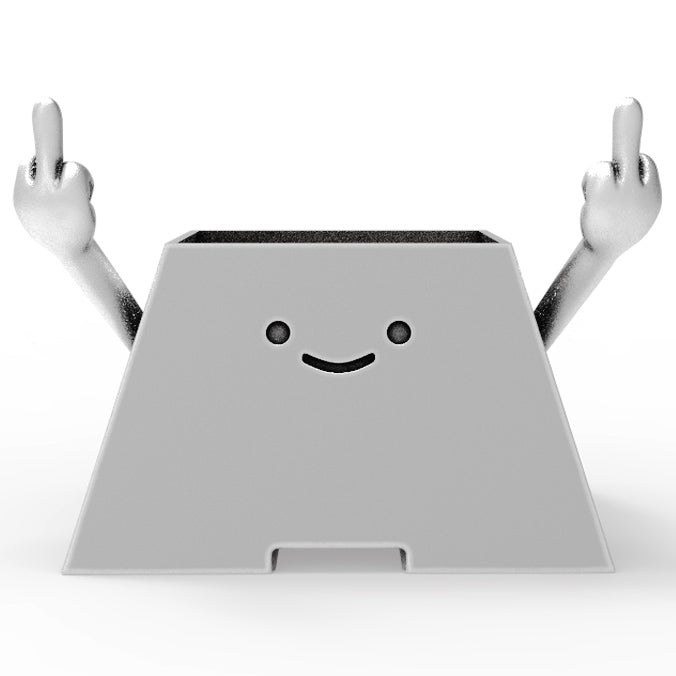 HAPPY FACE MIDDLE FINGER PLANTER POT