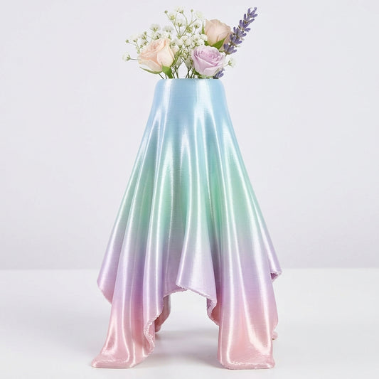 FABRIC DRAPED VASE