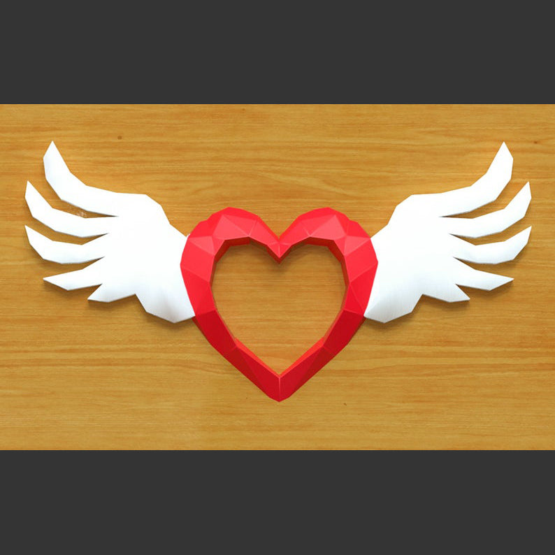 Heart with wings photo frame