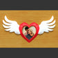 Heart with wings photo frame