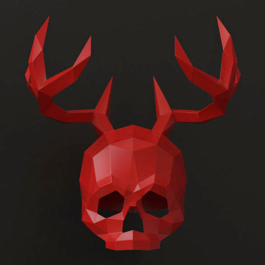 Skull with Horns Mask